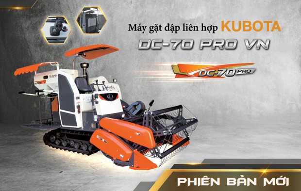 Máy gặt liên hợp Kubota DC70 Pro