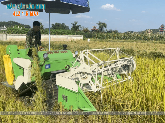 Giá máy gặt lúa liên hợp mini 4LZ 1.5 Max bao nhiêu?
