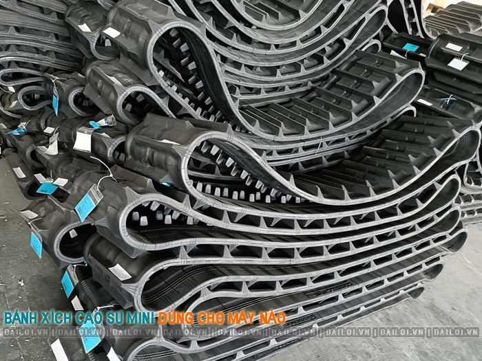 Bánh xích cao su mini loại nhỏ dùng cho máy nào
