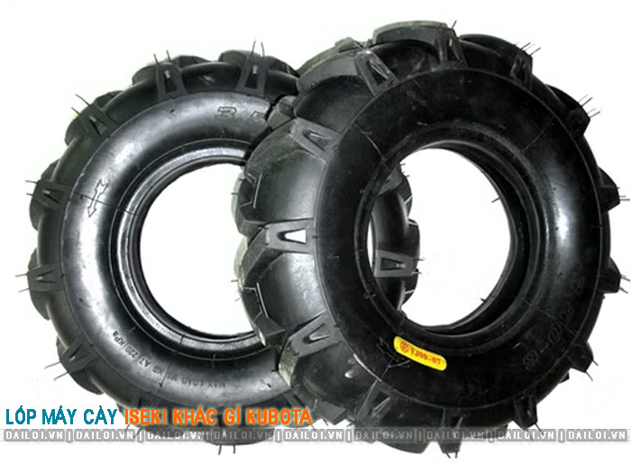 Lốp máy cày Iseki và Kubota khác nhau thế nào