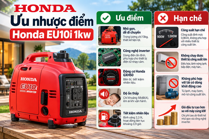 Máy phát điện Honda EU10IT1 1kW