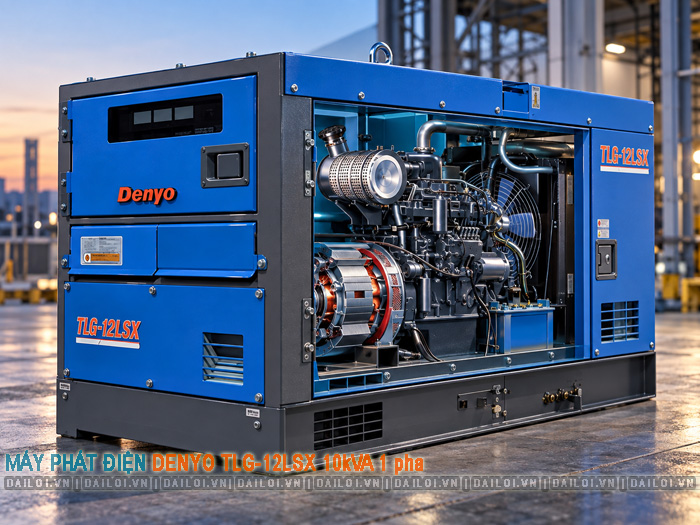 Máy phát điện Denyo TLG-12LSX 10kVA 1 pha