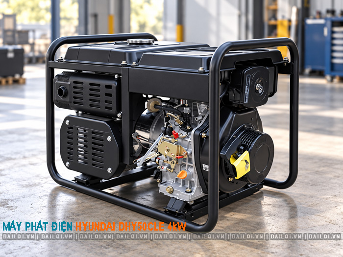 Máy phát điện Hyundai DHY50CLE 4kW chạy dầu