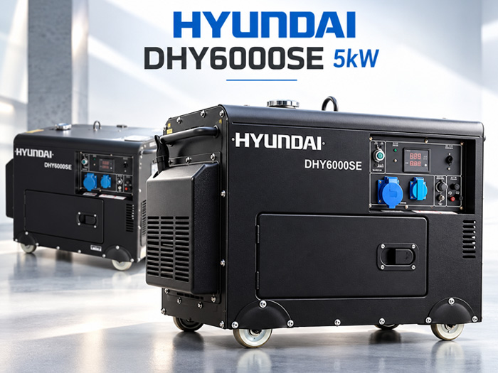 Máy phát điện Hyundai DHY6000SE 5kW chạy dầu