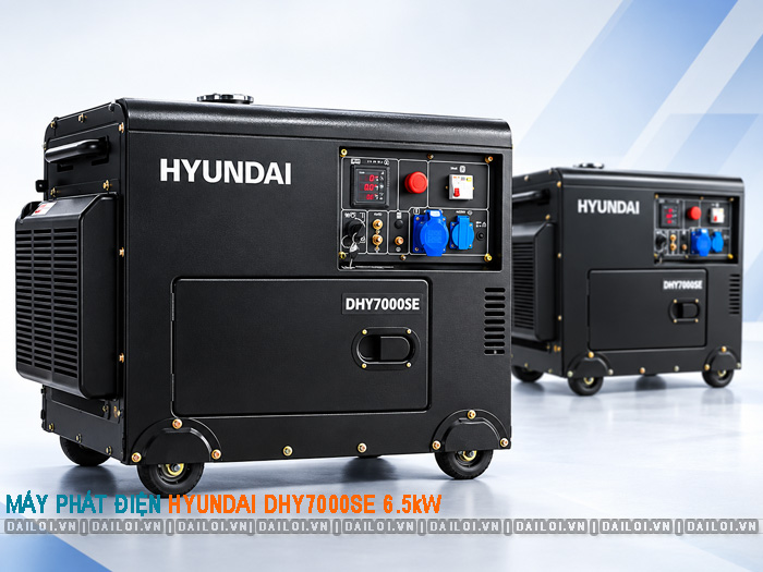 Máy phát điện Hyundai DHY7000SE 6.5kW chạy dầu