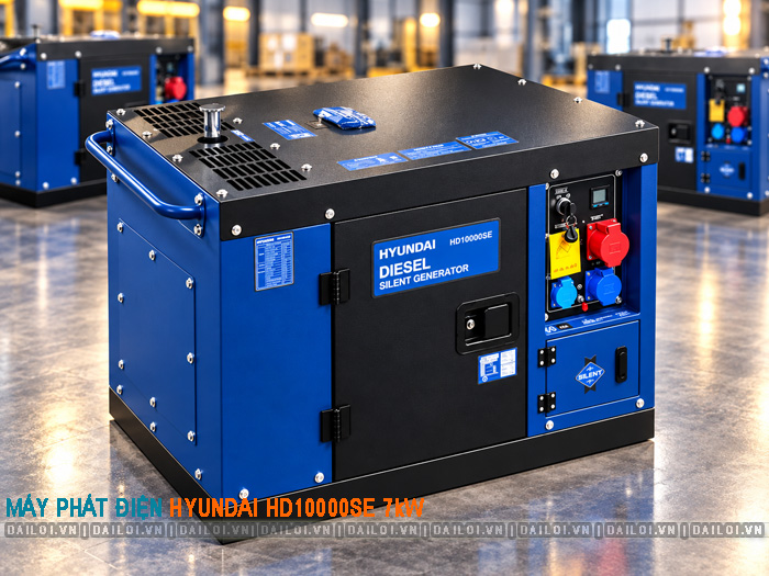 Máy phát điện Hyundai HD10000SE 7kW chạy dầu
