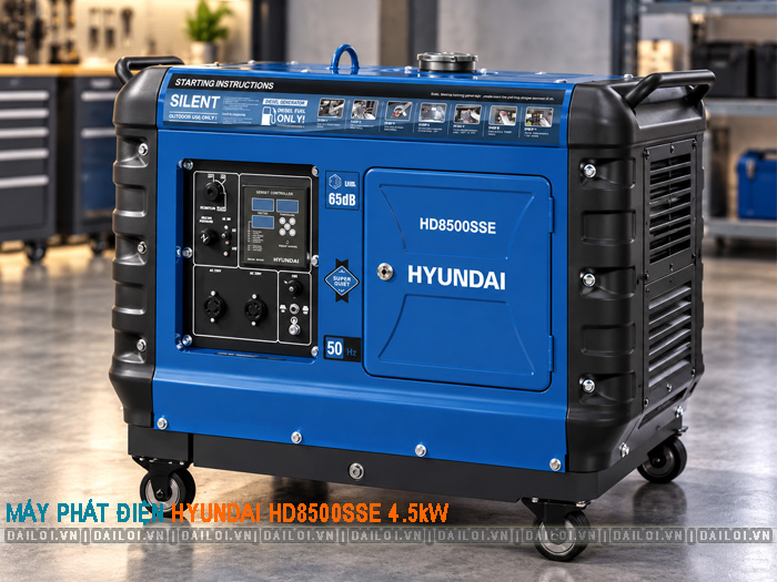 Máy phát điện Hyundai HD8500SSE 4.5kW chống ồn