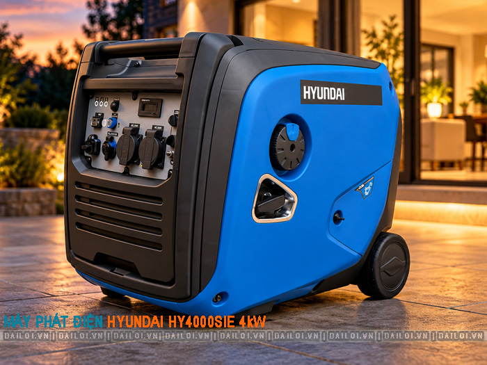 Máy phát điện Hyundai HY4000SIE 4kW chống ồn