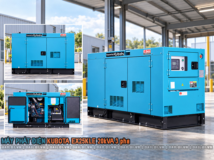 Máy phát điện Kubota EXT25KLE 20kVA 3 pha