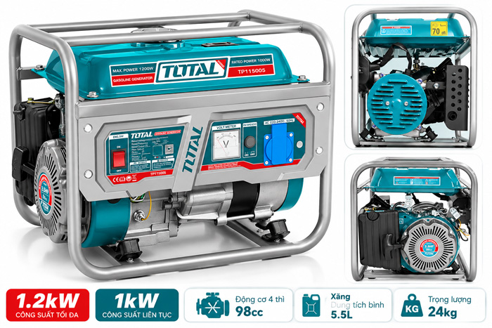 Máy phát điện Total TP115005 1.2kW