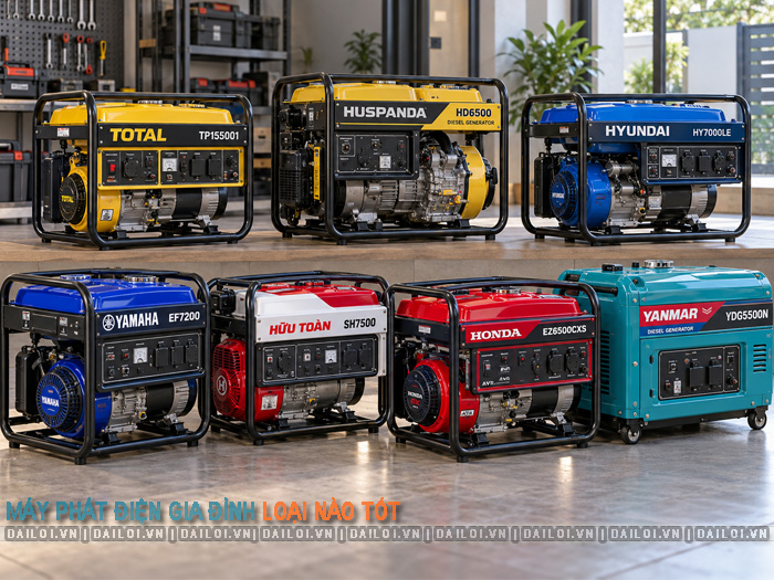 Nên mua máy phát điện gia đình loại nào tốt cho tải 3kW?