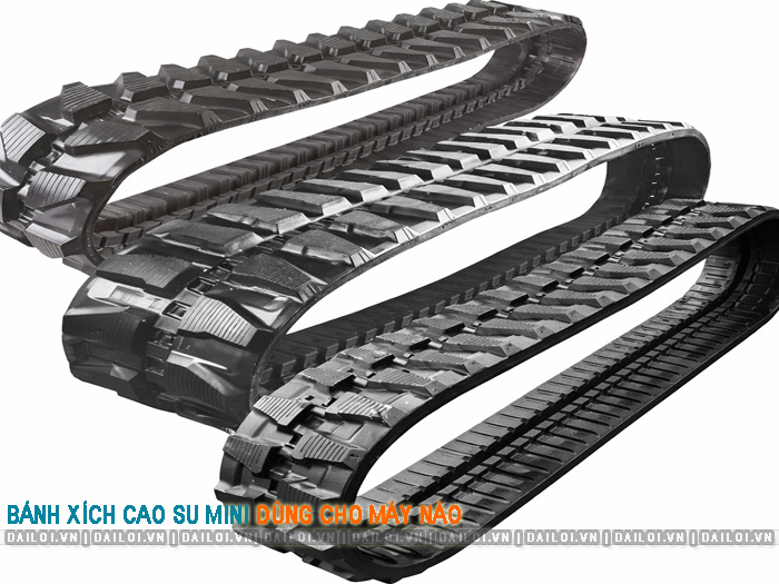 Bánh xích cao su mini loại nhỏ dùng cho máy nào