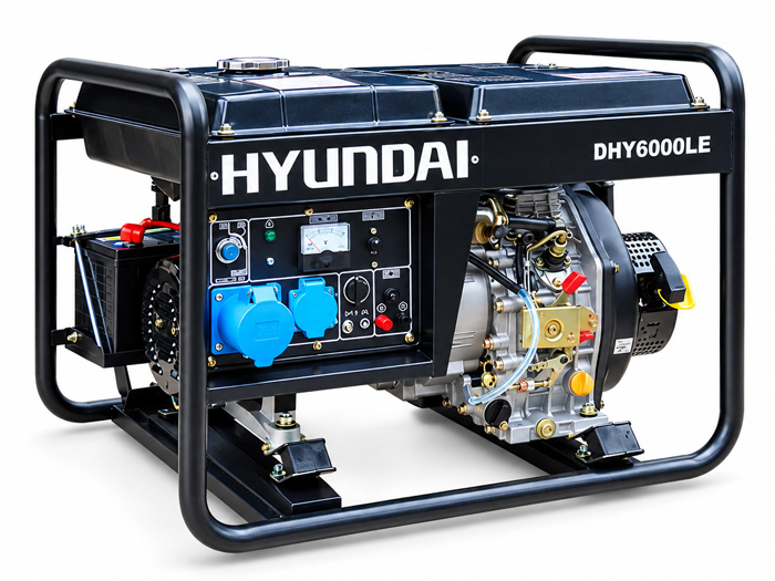 Máy phát điện Hyundai DHY6000LE 5kW chạy dầu