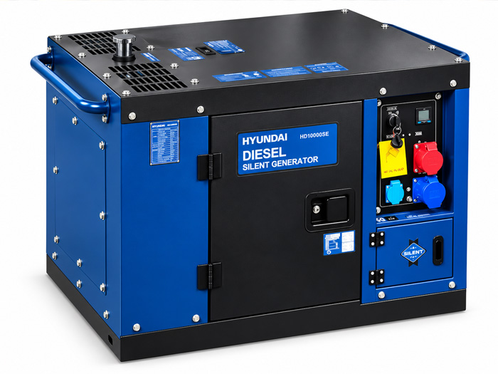 Máy phát điện Hyundai HD10000SE 7kW chạy dầu