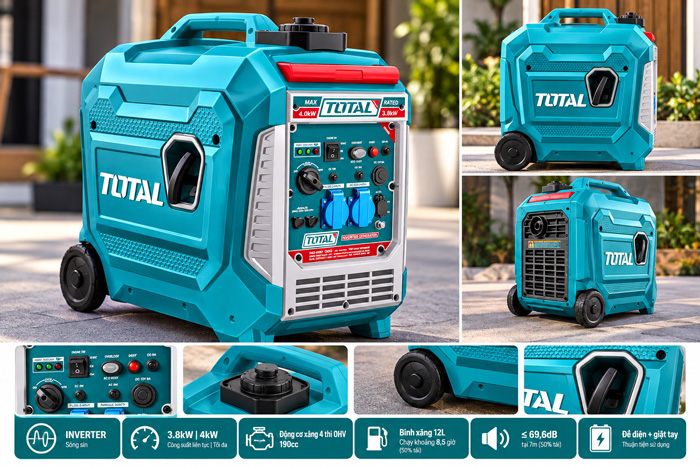 Máy phát điện Total TP547506E 4kW