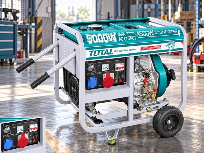 Máy phát điện Total TP450003 5kW chạy dầu