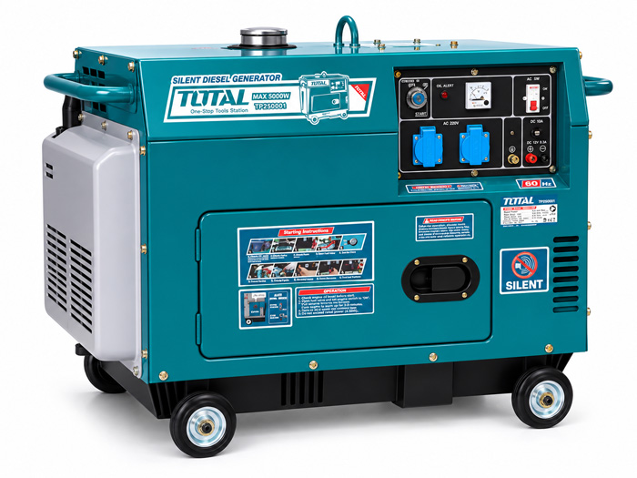 Máy phát điện Total TP250001 5kW chạy dầu