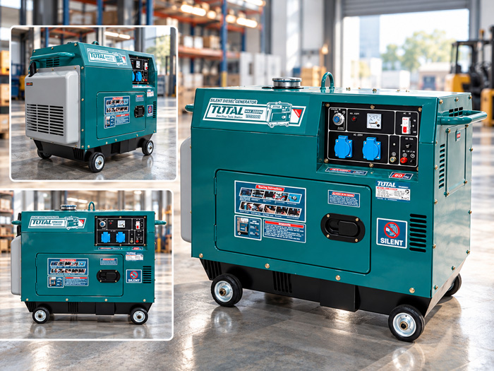 Máy phát điện Total TP250001 5kW chạy dầu