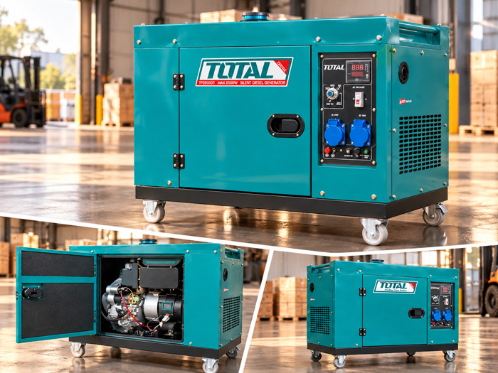 Máy phát điện Total TP265001 6.5kW chạy dầu